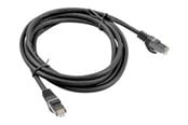 Kabel sieciowy - Lanberg patch cable - 50 cm - black RAL 9004 - Czarny - PCF6-10CC-0050-BK