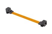 Kabel sieciowy - Lanberg network coupler - 17 cm - black orange - Czarny - ADS-RJ45-RJ45-245