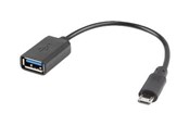 Kabel USB - Lanberg - USB adapter - Micro-USB Type B to USB - 15 cm - AD-OTG-UM-01