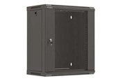 Szafa rack - Lanberg WF03 Series - cabinet - 540 x 350 flat pack with glass door - 12U - WF03-5312-10B