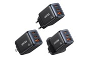 Telefon - Adapter i Ładowarka - Unitek Zeno power adapter - 2 x USB-C USB - 65 watt - P1130ABK01-EU