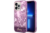 Telefon - Pokrowiec i etui - GUESS Porcelain Collection case for iPhone 14 Pro Max - fuchsia - 3666339064396