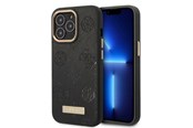 Telefon - Pokrowiec i etui - GUESS GUHMP13LSAPSTK iPhone 13 Pro / 13 6.1" black/black hardcase Peony Logo Plate MagSafe - 3666339056674