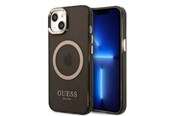 Telefon - Pokrowiec i etui - GUESS Gold Outline Translucent MagSafe case for iPhone 13 - black - 3666339057022