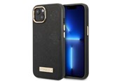 Telefon - Pokrowiec i etui - GUESS GUHMP13MSAPSTK iPhone 13 6.1" black/black hardcase Peony Logo Plate MagSafe - 3666339056667