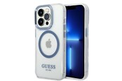 Telefon - Pokrowiec i etui - GUESS Metal Outline MagSafe case for iPhone 14 Pro - blue - 3666339069803