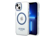Telefon - Pokrowiec i etui - GUESS Metal Outline MagSafe case for iPhone 14 Plus - blue - 3666339069797