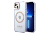 Telefon - Pokrowiec i etui - GUESS GUHMP14SHTCMU iPhone 14 6.1" purple/purple hard case Gold Outline Translucent MagSafe - 3666339069544