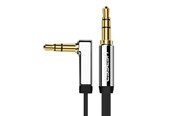Kabel audio - UGREEN 10597 Flat cable audio cable AUX 3.5mm mini jack - 1m - Silver - 10597