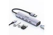 USB hub - UGREEN CM475 Multifunction HUB / USB 3.0 - 3 x USB / 1x Eth. RJ-45 / USB-C PD USB hub - 4 - USB 3.0 - Szary - 60554