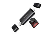Karta pamieci - adapter i czytniki kart - UGREEN 2in1 USB-C / USB-A SD 4.0 UHS-II Card Reader - Black - 65024