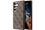 Telefon - Pokrowiec i etui - GUESS GUHCS23LG4GFBR S23 Ultra S918 brown/brown hard case 4G Metal Gold Logo - 3666339117009