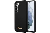Telefon - Pokrowiec i etui - GUESS GUHCS23MSLSMK S23+ S916 black/black hardcase Silicone Vintage Gold Logo - 3666339114824