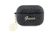 Telefon - Inne akcesoria - GUESS GUAP2G4GSMK AirPods Pro 2 cover black/black 4G Charm Collection - 3666339102425