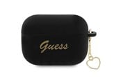 Telefon - Inne akcesoria - GUESS GUAP2LSCHSK AirPods Pro 2 cover black/black Silicone Charm Heart Collection - 3666339102395