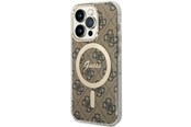 Telefon - Pokrowiec i etui - GUESS GUHMP14LH4STW iPhone 14 Pro 6.1" brown/brown hardcase 4G MagSafe - 3666339126896