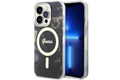 Telefon - Pokrowiec i etui - GUESS GUHMP14LHTMRSK iPhone 14 Pro 6.1" black/black hardcase Golden Marble MagSafe - 3666339115777