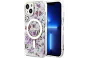 Telefon - Pokrowiec i etui - GUESS GUHMP14MHCFWST iPhone 14 Plus 6.7" transparent hardcase Flower MagSafe - 3666339115647