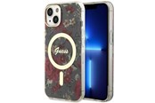 Telefon - Pokrowiec i etui - GUESS Flower MagSafe case for iPhone 14 - green - 3666339115593
