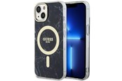 Telefon - Pokrowiec i etui - GUESS GUHMP14SPCUMAK iPhone 14 6.1" black/black hardcase Marble MagSafe - 3666339127244