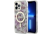Telefon - Pokrowiec i etui - GUESS GUHMP14XHCFWST iPhone 14 Pro Max 6.7" transparent hardcase Flower MagSafe - 3666339115661