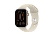 Smartwatch, zegarek i opaska sportowa - Apple Watch Series 12 GPS 46mm Light Gold Aluminium Case with Sand Sport Band - M/L - MJEP4QN/A