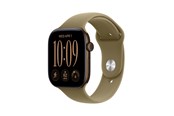Smartwatch, zegarek i opaska sportowa - Apple Watch Series 12 GPS 46mm Dark Bronze Aluminium Case with Olive Sport Band - M/L - MJEU4QN/A