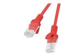Kabel sieciowy - Lanberg patch cable - 1 m - red RAL 3017 - Czerwony - PCU5-10CC-0100-R