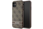 Telefon - Pokrowiec i etui - GUESS GUHCN61P4SNW iPhone 11 / Xr brown/brown hardcase 4G Stripe - 3666339170110