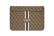 Akcesoria komputerowe - GUESS 4G Printed Stripes cover for a 14" laptop - brown - 3666339120535