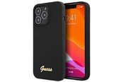 Telefon - Pokrowiec i etui - GUESS GUHCP13XLSLMGBK iPhone 13 Pro Max 6.7" black/black hardcase Silicone Script Gold Logo - 3666339033866