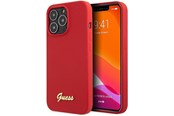 Telefon - Pokrowiec i etui - GUESS GUHCP13XLSLMGRE iPhone 13 Pro Max 6.7" red/burgundy hard case Silicone Vintage Gold Logo - 3666339033941