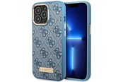 Telefon - Pokrowiec i etui - GUESS GUHMP14LU4GPRB iPhone 14 Pro 6.1" blue/blue hard case 4G Logo Plate MagSafe - 3666339070007