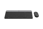 Klawiatura - Logitech Slim Wireless Combo MK470 - Zestaw klawiatura i mysz - Hiszpański - Szary - 920-009198