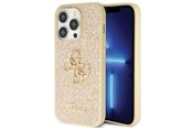 Telefon - Pokrowiec i etui - GUESS GUHCP14LHG4SGD case for iPhone 14 Pro - gold Glitter Script Big 4G - 3666339147761