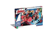 Puzzle - Clementoni Puzzle Glitter Marvel Avengers 104 pieces Podłoga - 20347