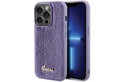 Telefon - Pokrowiec i etui - GUESS Sequin Script Metal case for iPhone 15 Pro - purple - 3666339176242
