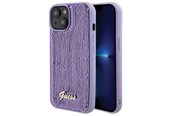 Telefon - Pokrowiec i etui - GUESS Sequin Script Metal case for iPhone 15 - purple - 3666339176228