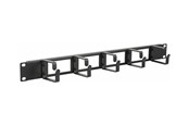 Szafa rack - Lanview by Logon - rack cable organiser - with cable entry holes - 1U - RAO110BL