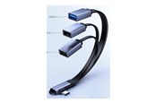 Kabel USB - MicroConnect - USB-C adapter kit - 24 pin USB-C - 12 cm - MC-USBCANG-USBA3WAY