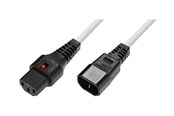 Kabel zasilający (wewnętrzny) - MicroConnect - power cable - power IEC 60320 C13 to IEC 60320 C14 - 1 m - MC-C13C14LOCK-1MW