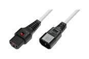 Kabel zasilający (wewnętrzny) - MicroConnect - power cable - power IEC 60320 C13 to IEC 60320 C14 - 1.5 m - MC-C13C14LOCK-1.5MW