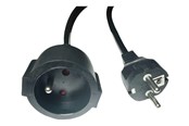 Kabel zasilajacy (zewnetrzny) - MicroConnect - power extension cable - Type F/E to Type E - 3 m - MC-PE0300FRB