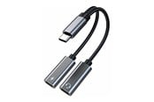 Kabel USB - MicroConnect USB-C to USB-C headphone / charging adapter - 13 cm - MC-USBC-CFCF