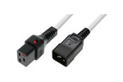 Kabel zasilający (wewnętrzny) - MicroConnect - power cable - IEC 60320 C19 to IEC 60320 C20 - 1 m - MC-C19C20LOCK-1M-W