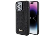 Telefon - Pokrowiec i etui - GUESS Sequin Script Metal case for iPhone 15 Pro Max - black - 3666339172909
