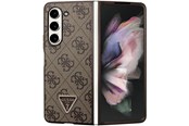 Telefon - Pokrowiec i etui - GUESS Leather 4G Triangle Strass case for Samsung Galaxy Z Fold 5 - brown - 3666339173920