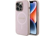 Telefon - Pokrowiec i etui - GUESS Saffiano MagSafe case for iPhone 15 Pro - pink - 3666339156206