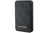 Powerbank - GUESS Powerbank 15W GUPB5LP4GEGK 5000mAh black/black 4G Leather Metal Logo - 5000 mAh - 3666339171377