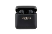 Słuchawki, zestaw słuchawkowy - GUESS Bluetooth headphones GUTWSSU20ALEGK TWS + docking station black/black Printed Logo - 3666339170288